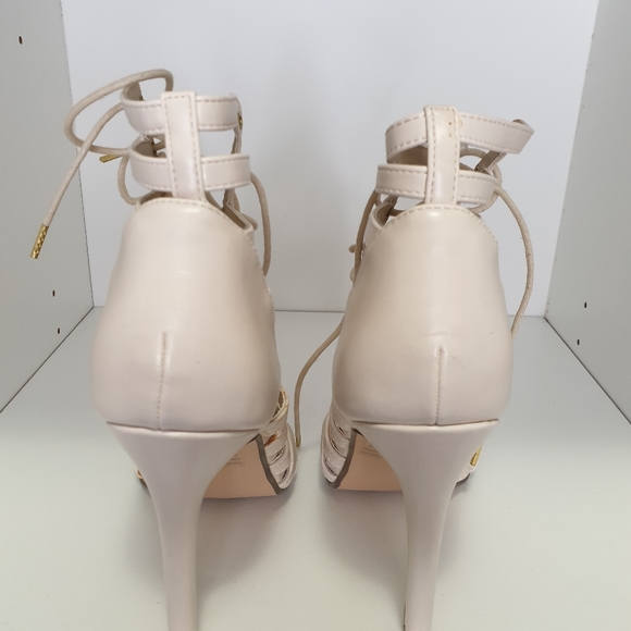 Novo Lindon Nude Strappy Heels Sz 9 - Picture 5 of 6